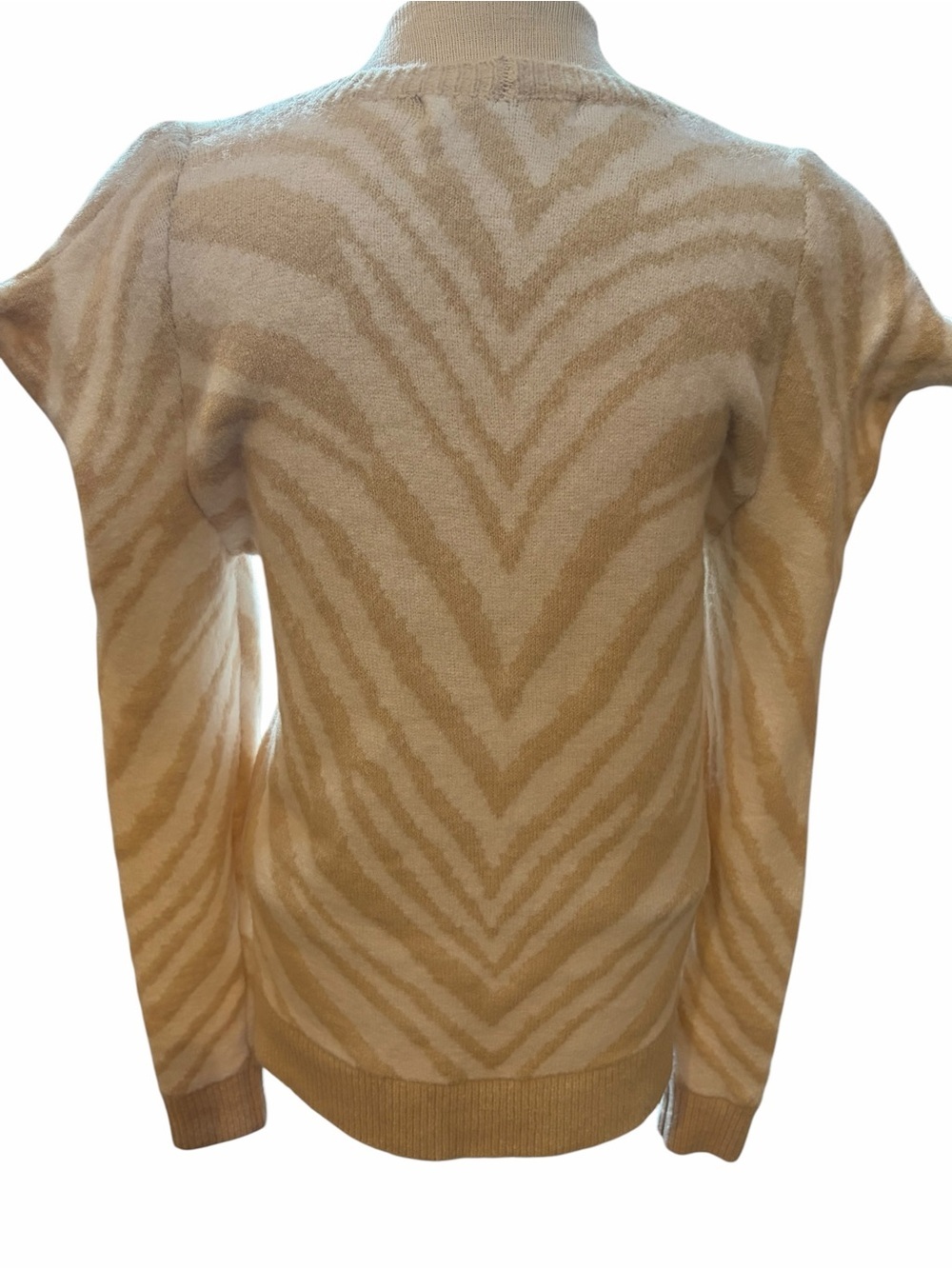 Bishop + Young You're A Wild Thing Beige & White Zebra Print Sweater - Picture 5 of 5